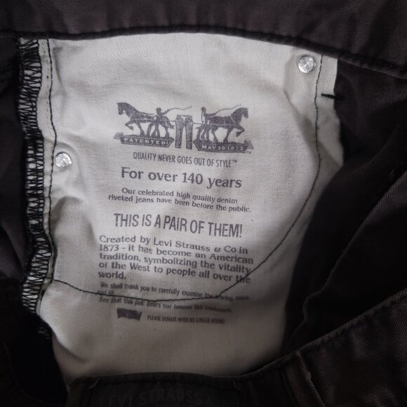 Levis Charcoal Gray 559 Relaxed Fit Denim Pants Mens 36x30 Jeans RUNS SMALL - Picture 15 of 16